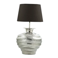 TABLE LAMP WITH BLACK SHADE 18"