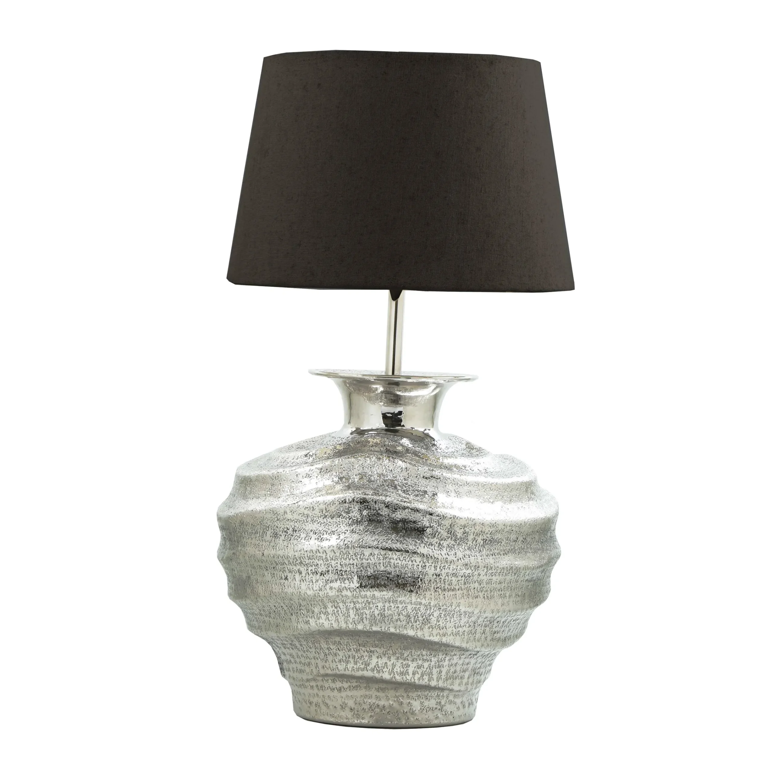 TABLE LAMP WITH BLACK SHADE 18"