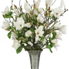 TREE MAGNOLIA IN SILVER VASE (WHD230-WH)