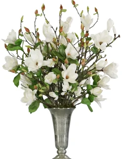 TREE MAGNOLIA IN SILVER VASE (WHD230-WH)