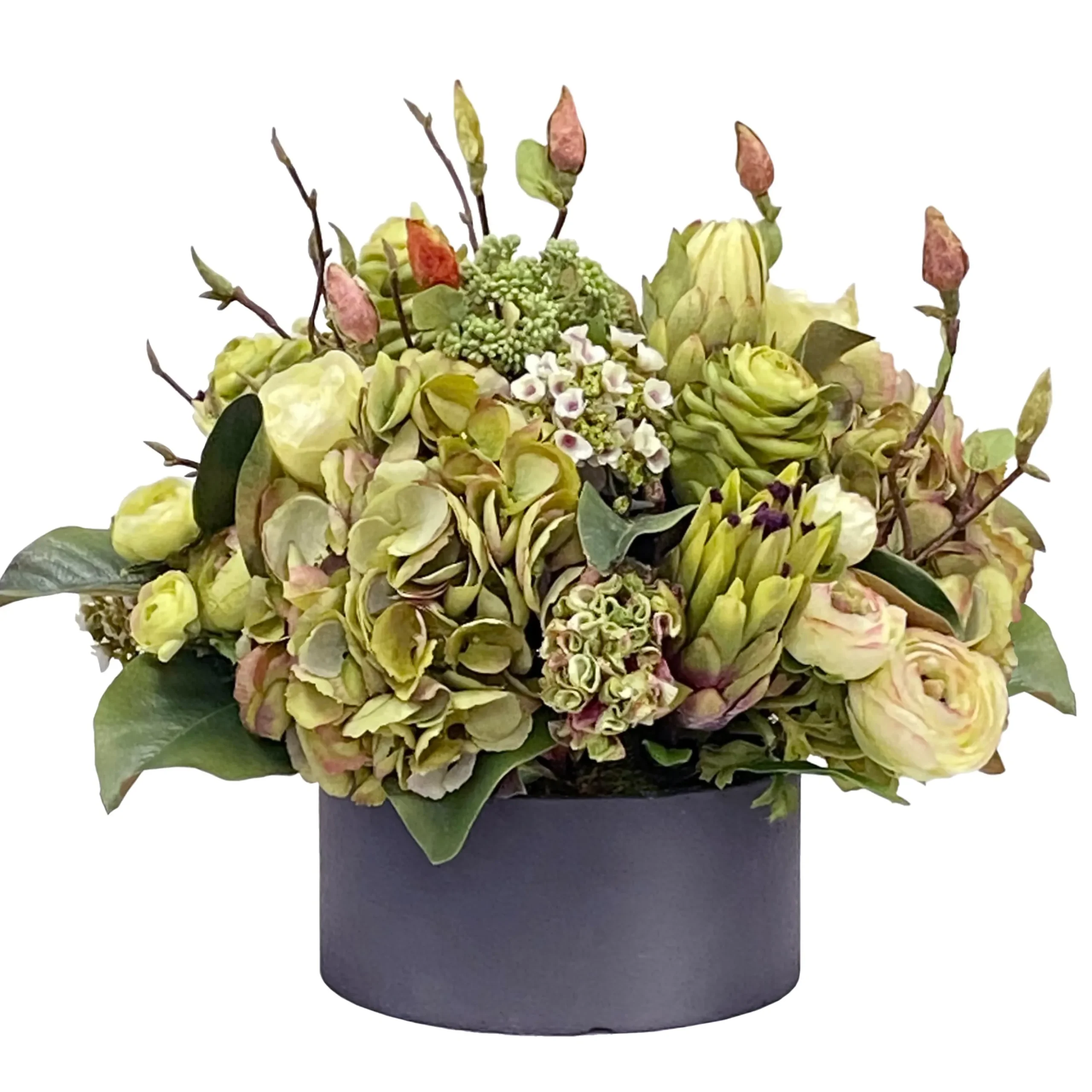 Tropical Centerpiece in Round Tray 16"