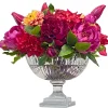 Tulip & Peony in Cut Glass 15.5"