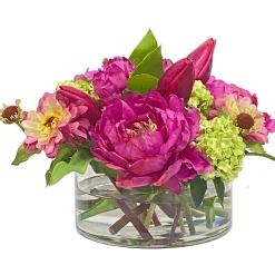 Tulip & Peony in Cylinder 9"