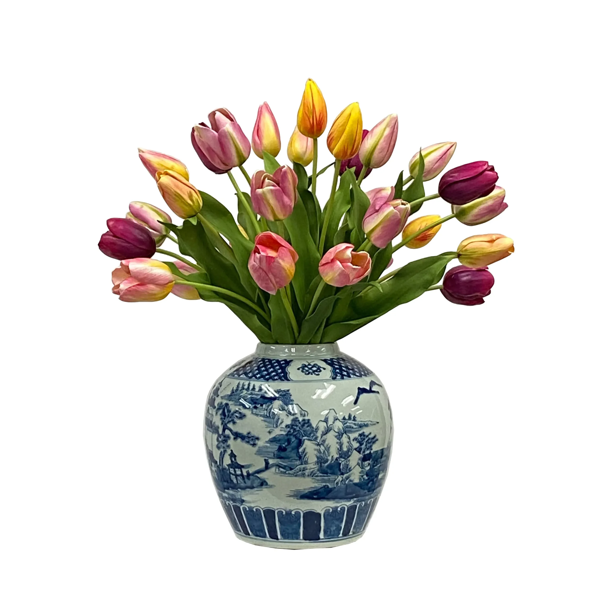 Tulip Mix in Ceramic Jar 24-inches tall
