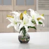WHITE LILY CASABLANCA IN VASE (DP743-WW)